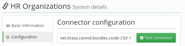  Connector configuration