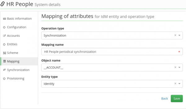  New attributes mapping